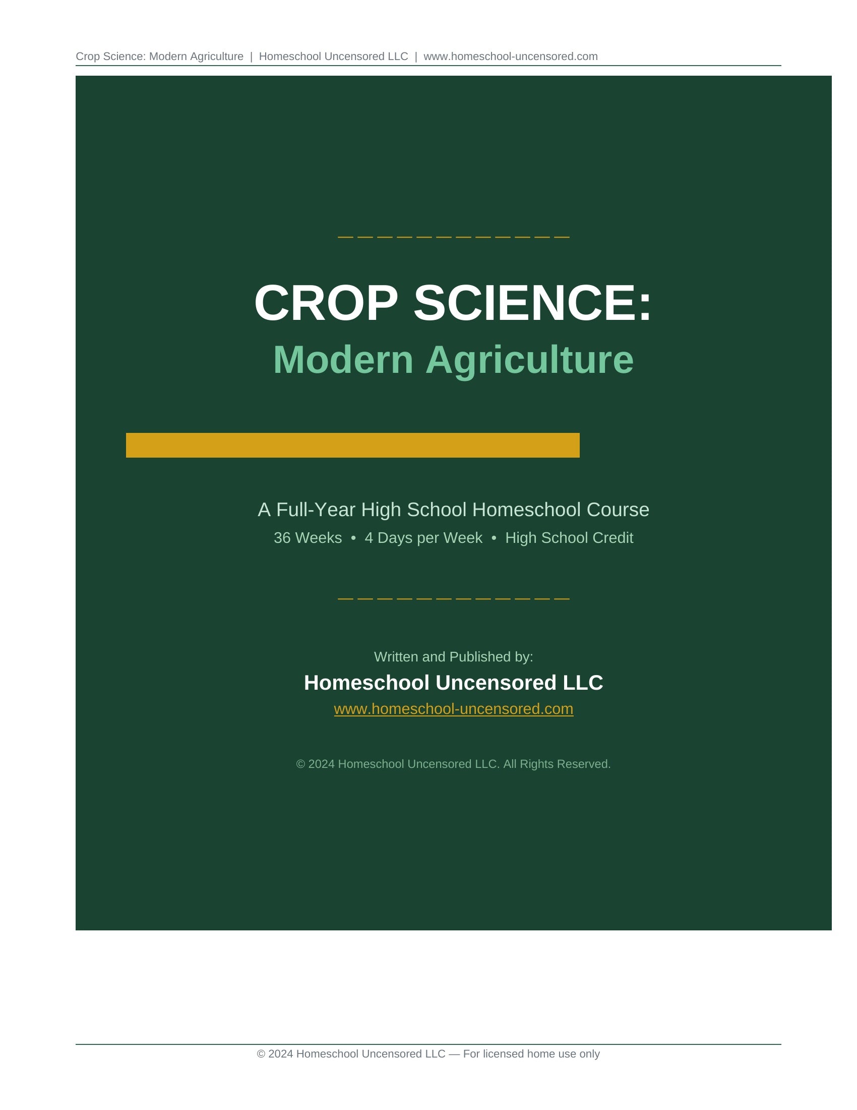 Crop Science