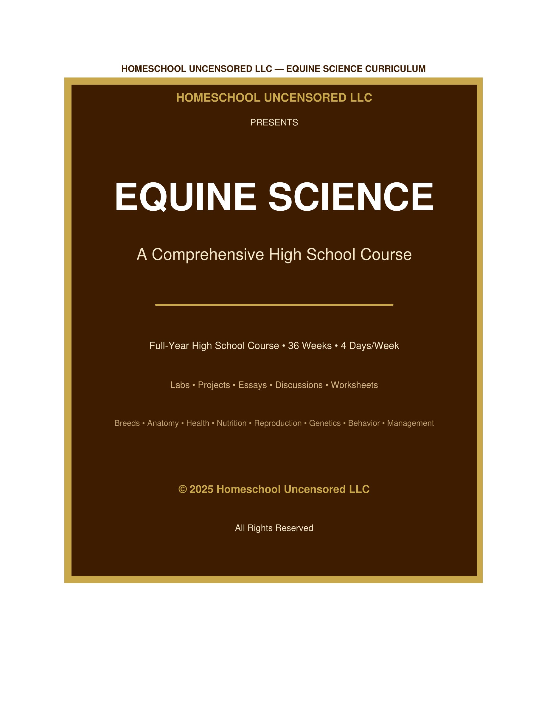 Equine Science Free Preview