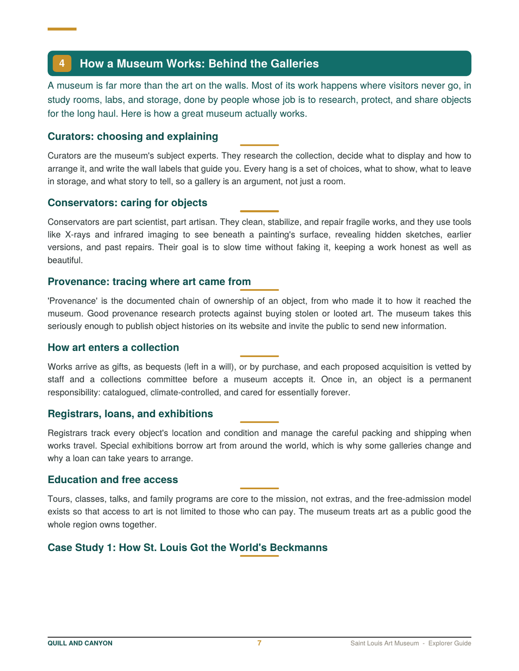 St. Louis Art Museum Explorer Guide